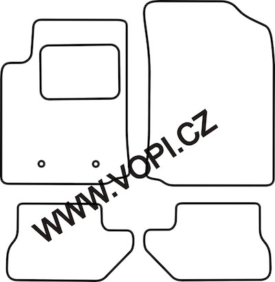 Autokoberce Citroen C3 Pluriel 2005 - 2010 + kroužky Colorfit Fun (838)